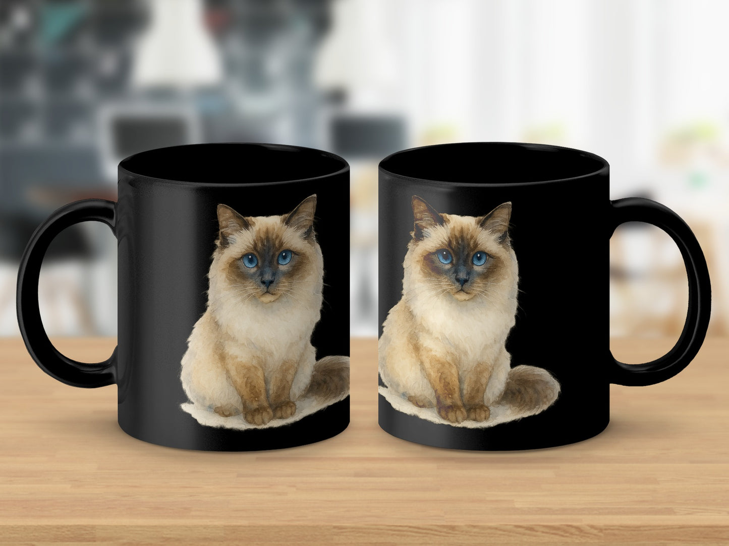 Charming Cat Mug Beautiful Blue-Eyed Feline Coffee product type