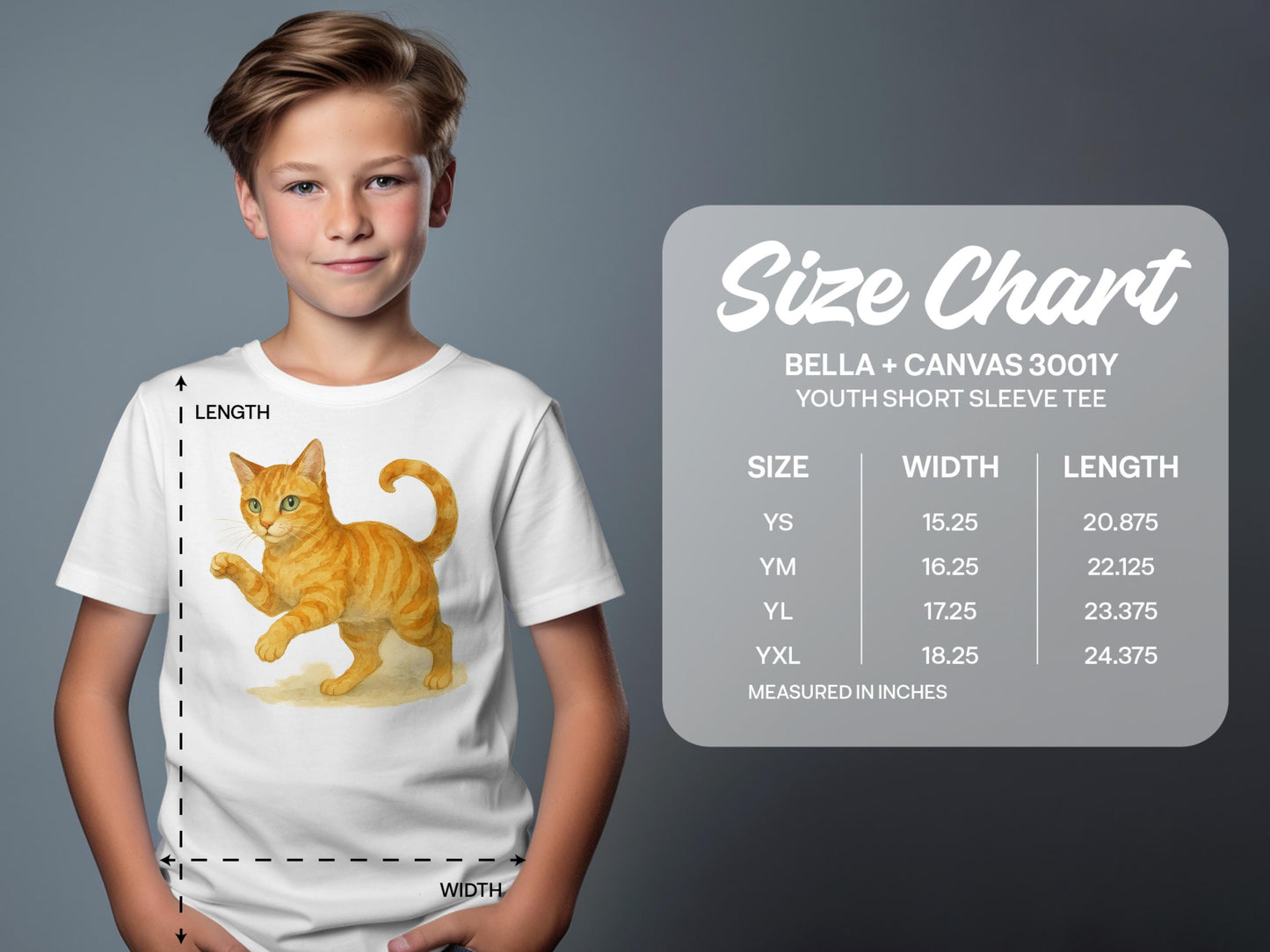 Orange Kitten Youth Short Sleeve Tee product type