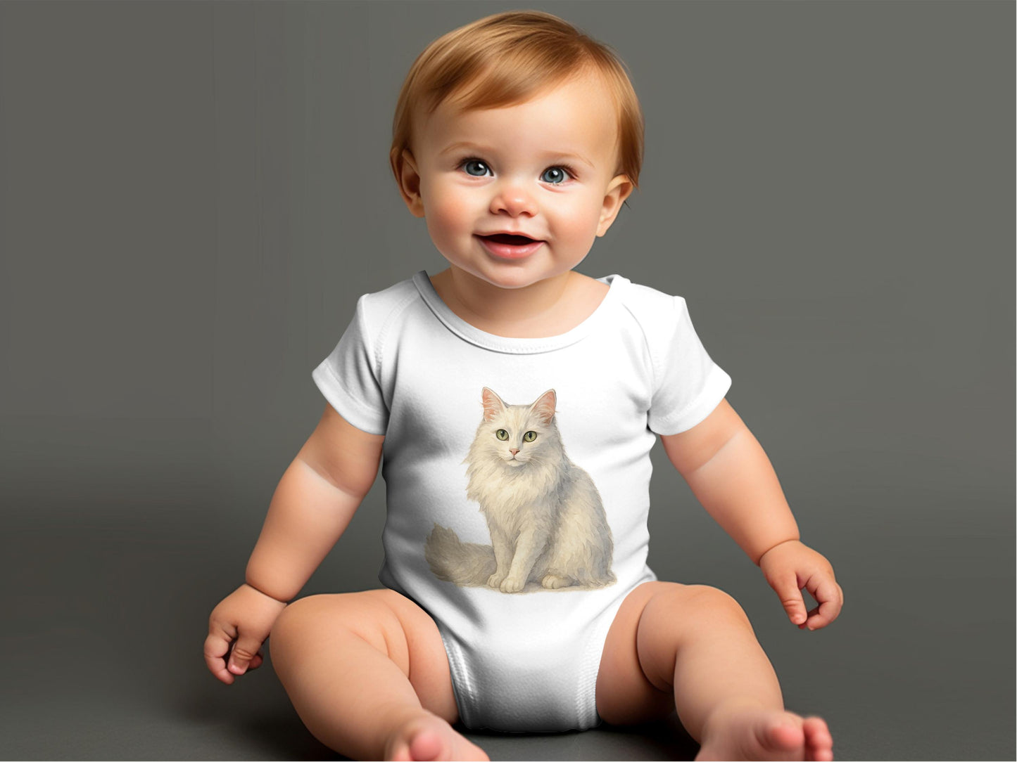Cute Baby Onesie with Adorable Cat Design product