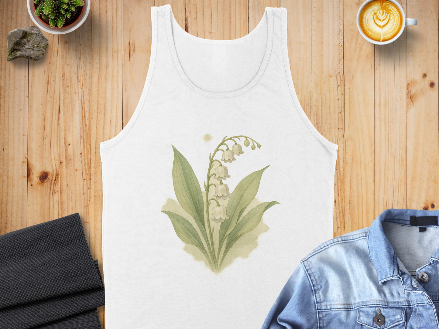Elegant Lily of the Valley Design Tank Top product