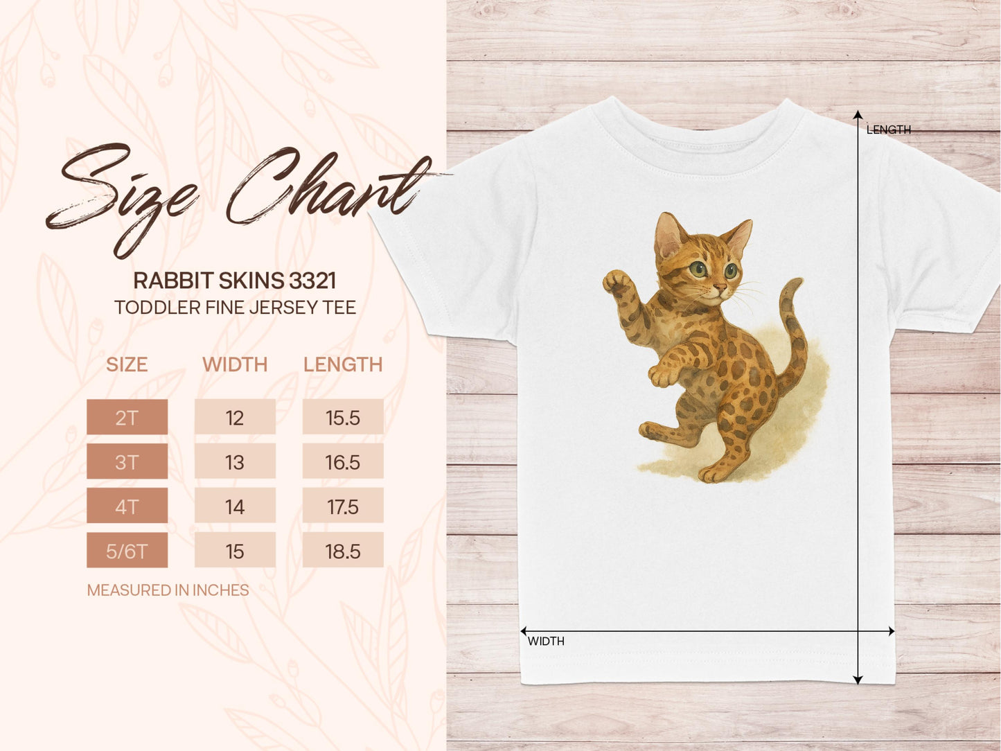 Cute Toddler Fine Jersey Tee with Adorable Cat Print product type