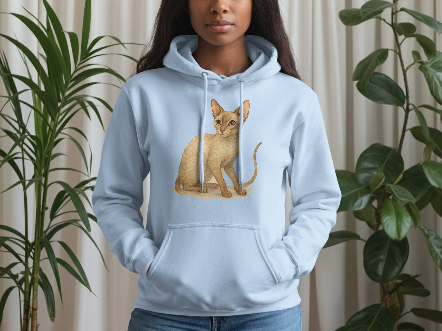 Cute Cat Illustration Hoodie for Cat Lovers product type