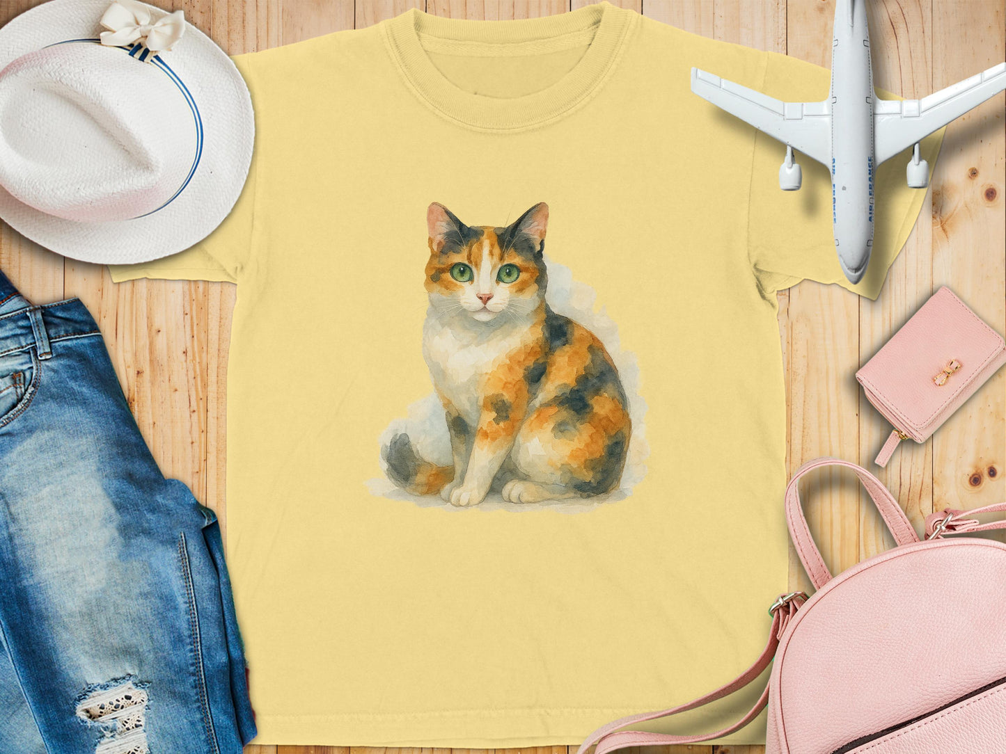Beautiful Artistic Cat Design Casual T-shirt product