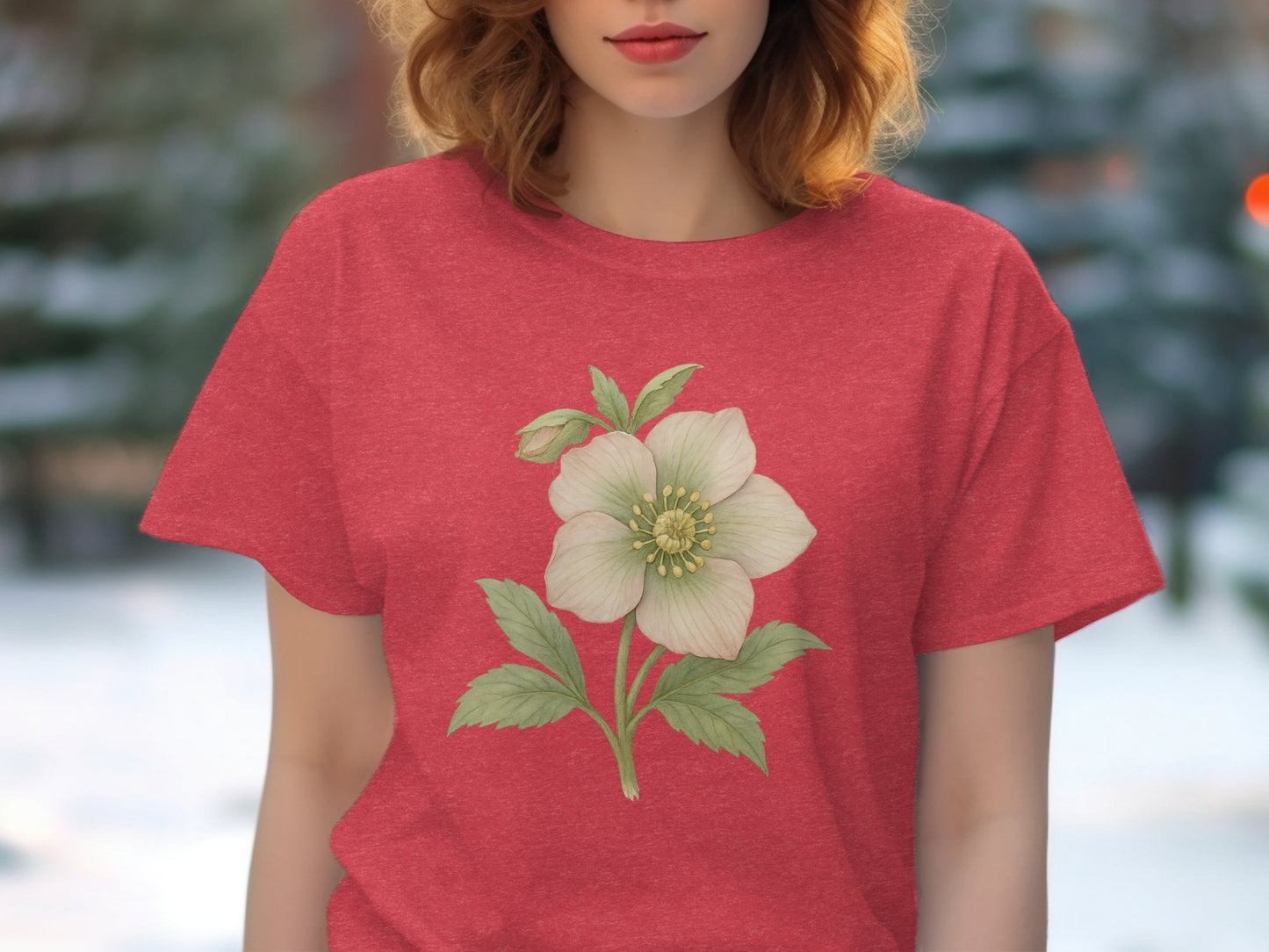 Floral Graphic Design Cotton T-shirt product type