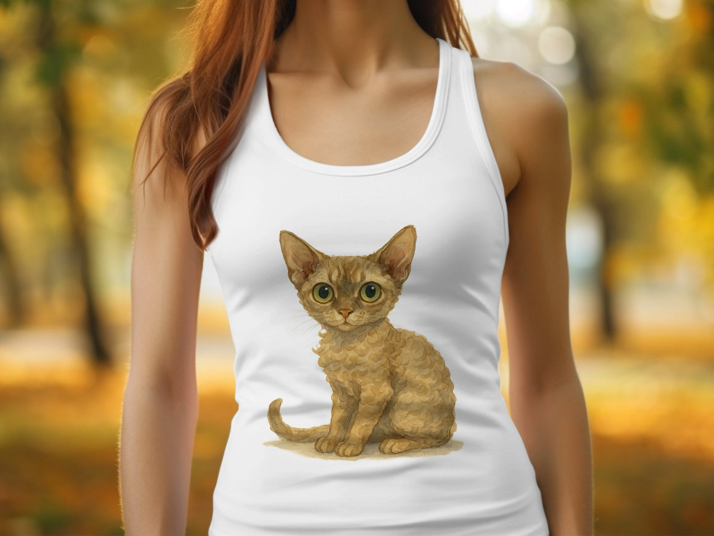 Cute Big-Eyed Kitten Design Tank Top product type