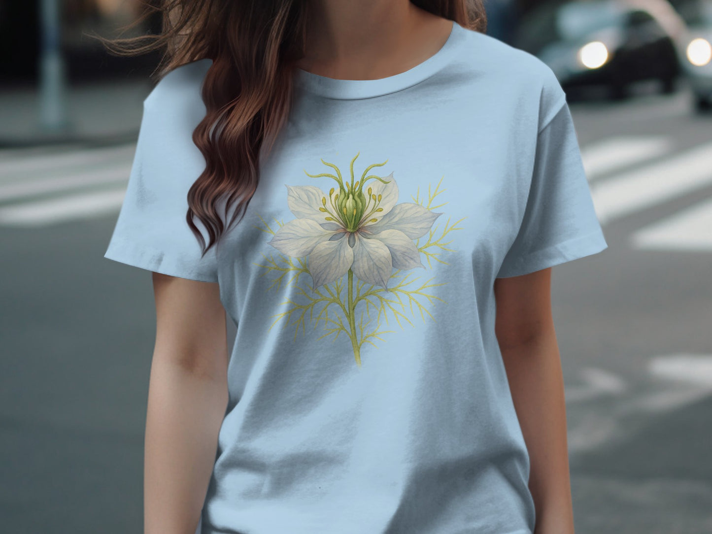 Elegant Floral Printed Graphic Tee shirt product type