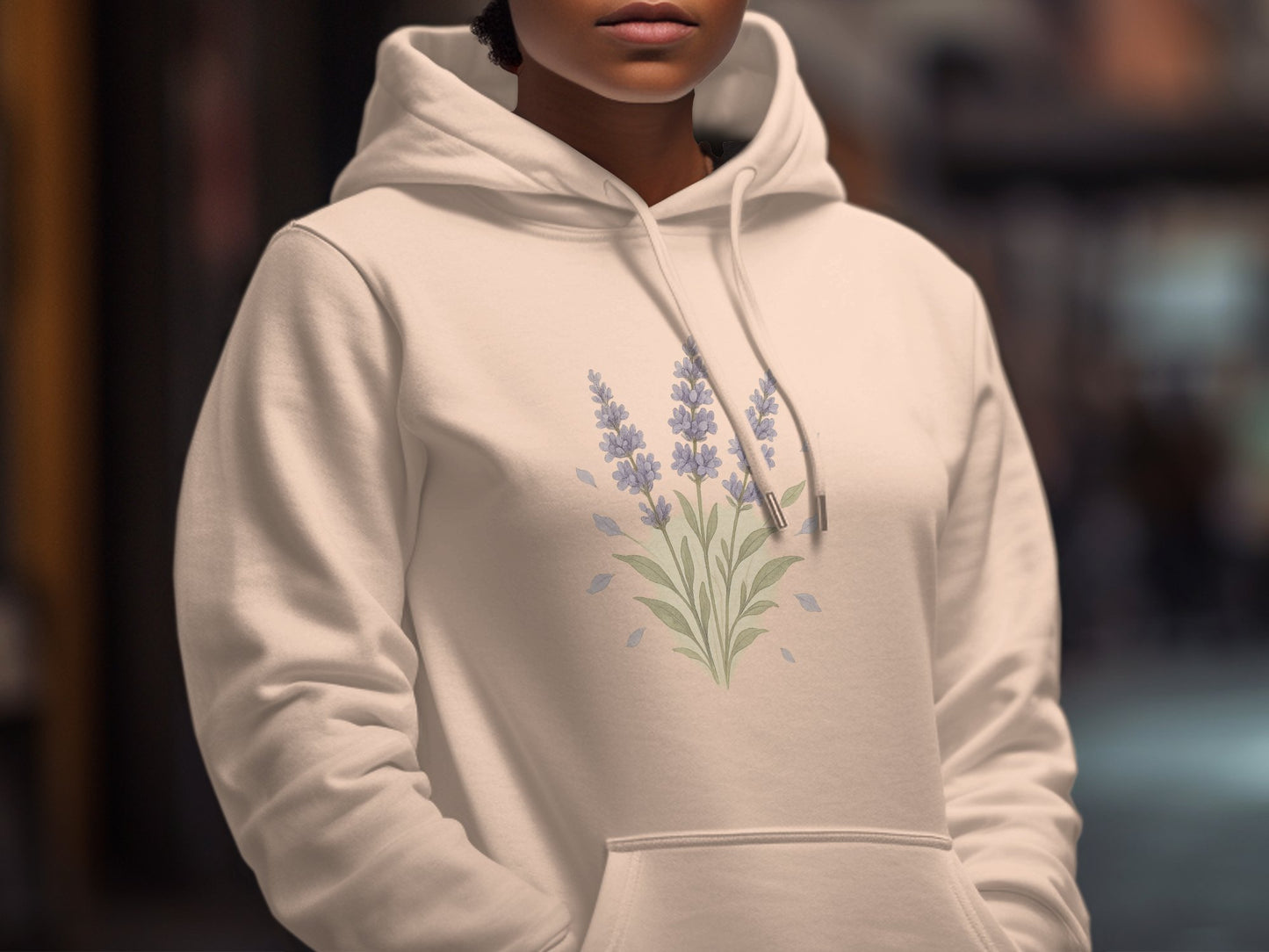 Lavender Flower Graphic Design Cozy Hoodie product