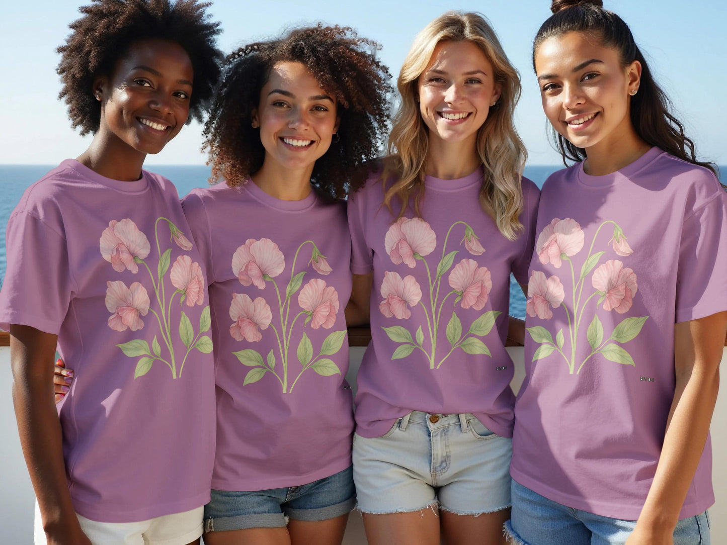 Floral Print Graphic Tee Fashion Casual T-shirt product type