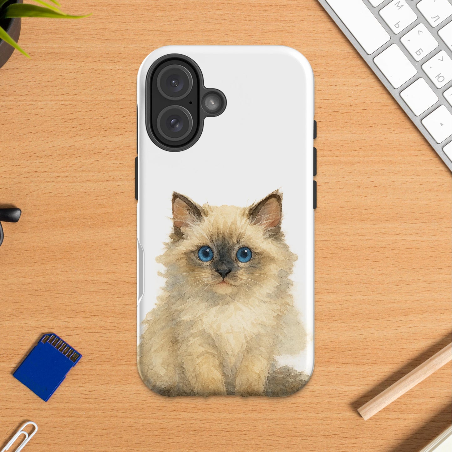 Cute Blue Eyed Fluffy Kitten Phone Case product type