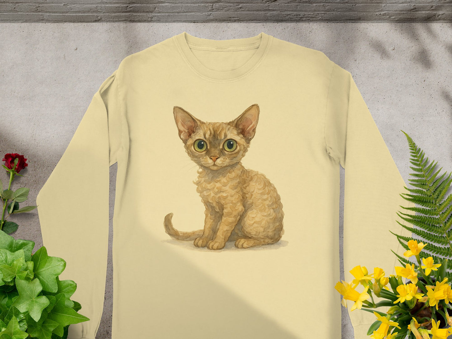 Cute Big-Eyed Kitten Long Sleeve Shirt product type