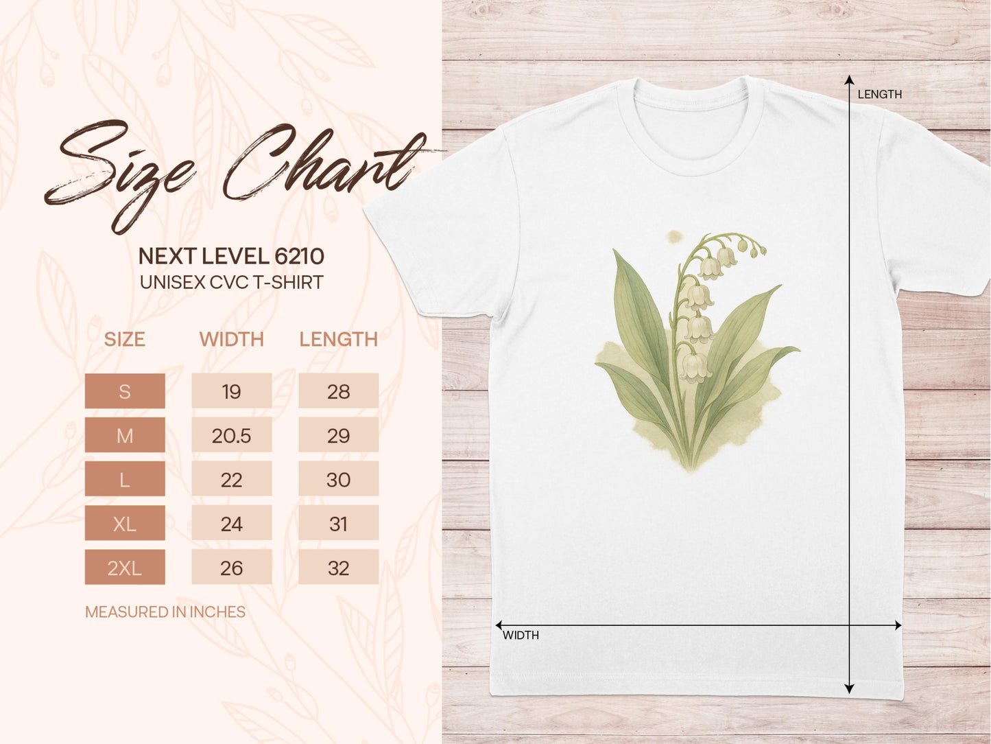 Floral Lily of the Valley Graphic Unisex T-shirt product