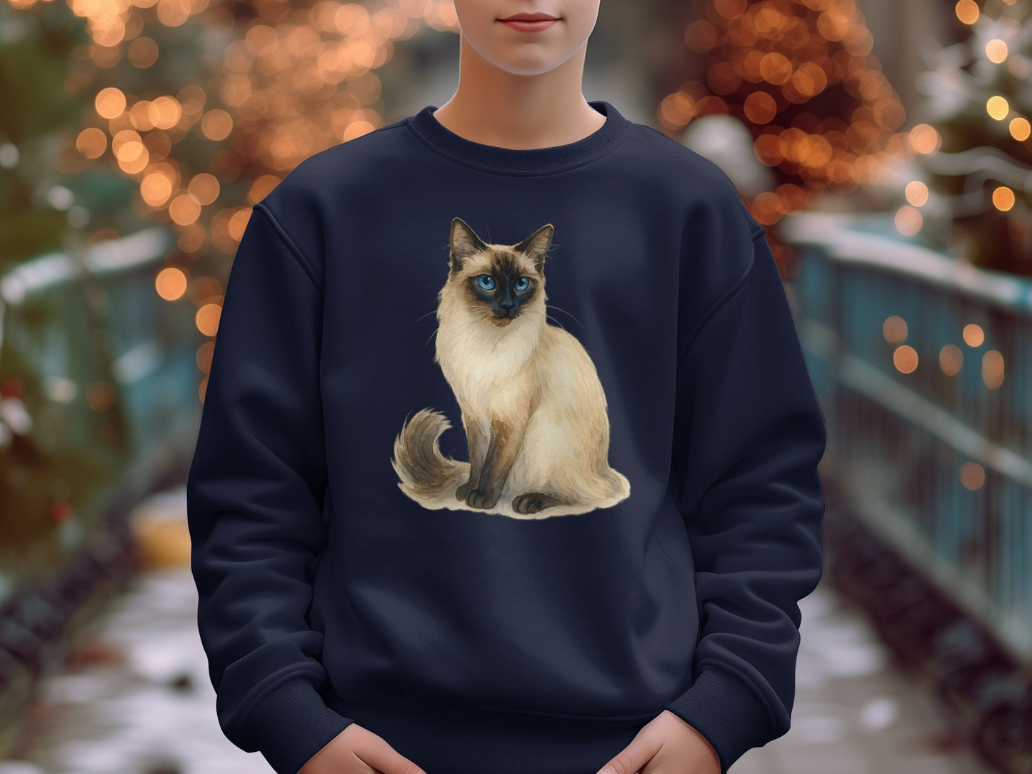 Cozy Cat Print Sweatshirt animal product type