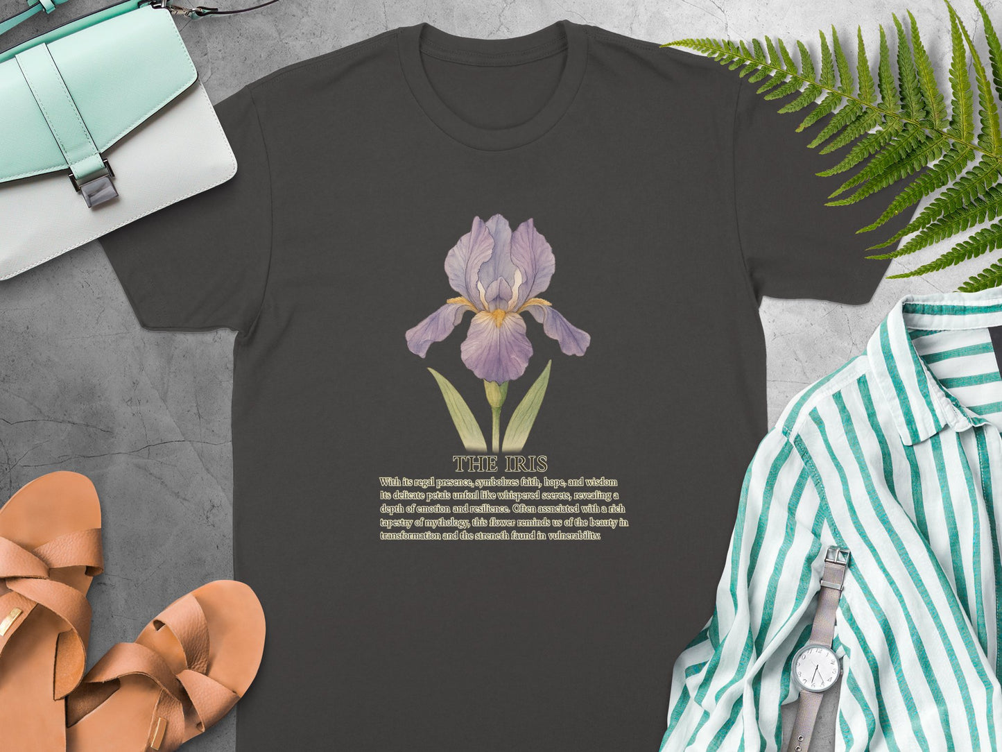 The Iris Graphic T-Shirt Flower Nature Art t-shirt product