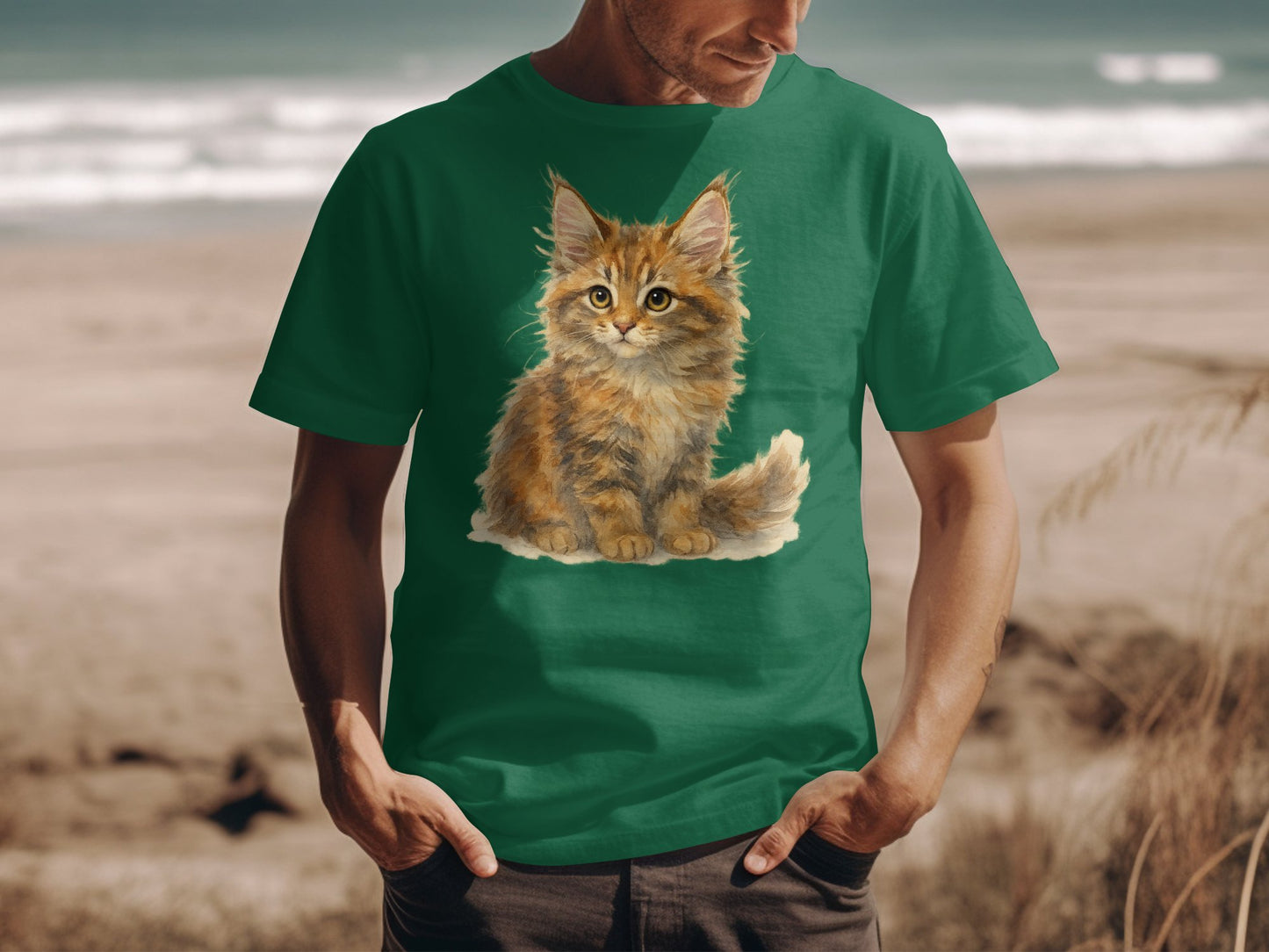 Cute Kitten Graphic Design Casual T-shirt product type