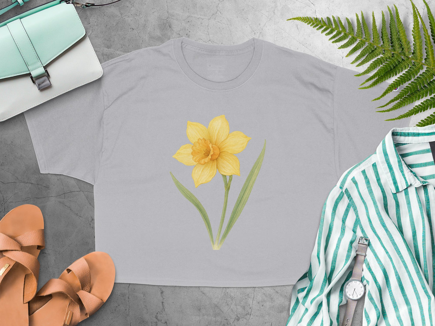 Elegant Daffodil Blossom Graphic Tee Shirt product type