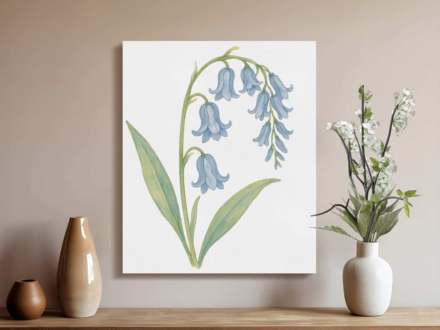 Bluebell Flower Botanical Canvas Wall Art product type