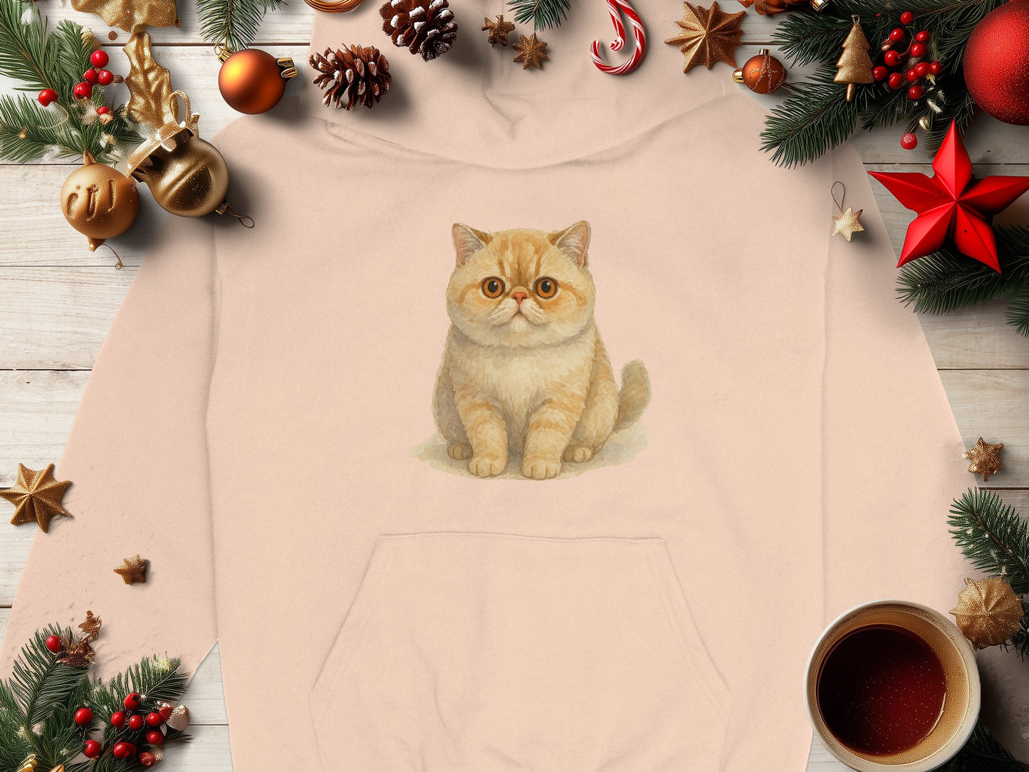 Cozy Hoodie Featuring Cute Cat Design Perfect for Holiday product