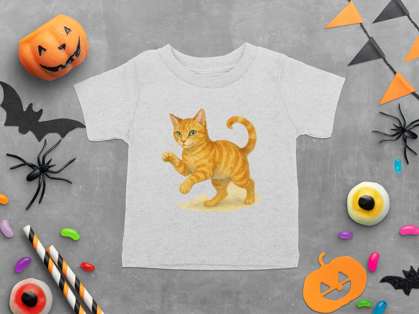Adorable Cat Design Kids Halloween T-Shirt product type