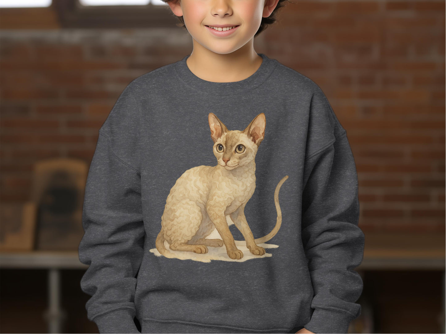 Stylish Sweatshirt with Adorable Cat Print product type