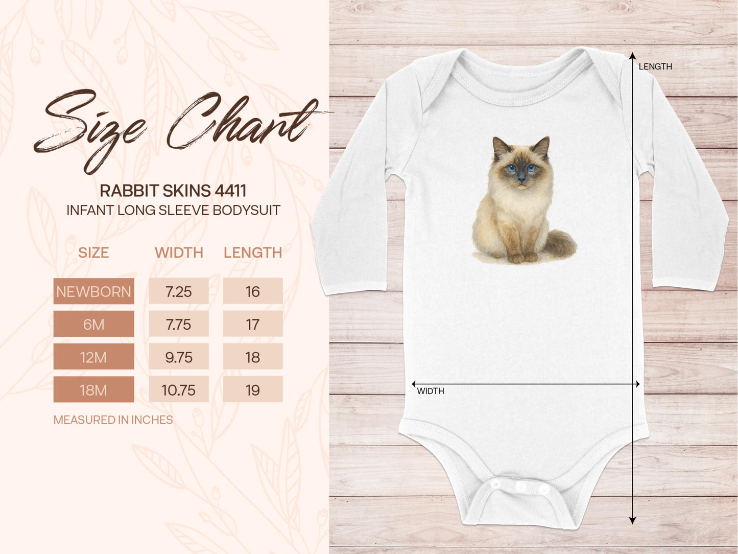 Blue Eyed Cat Design Infant Long Sleeve Bodysuit product type