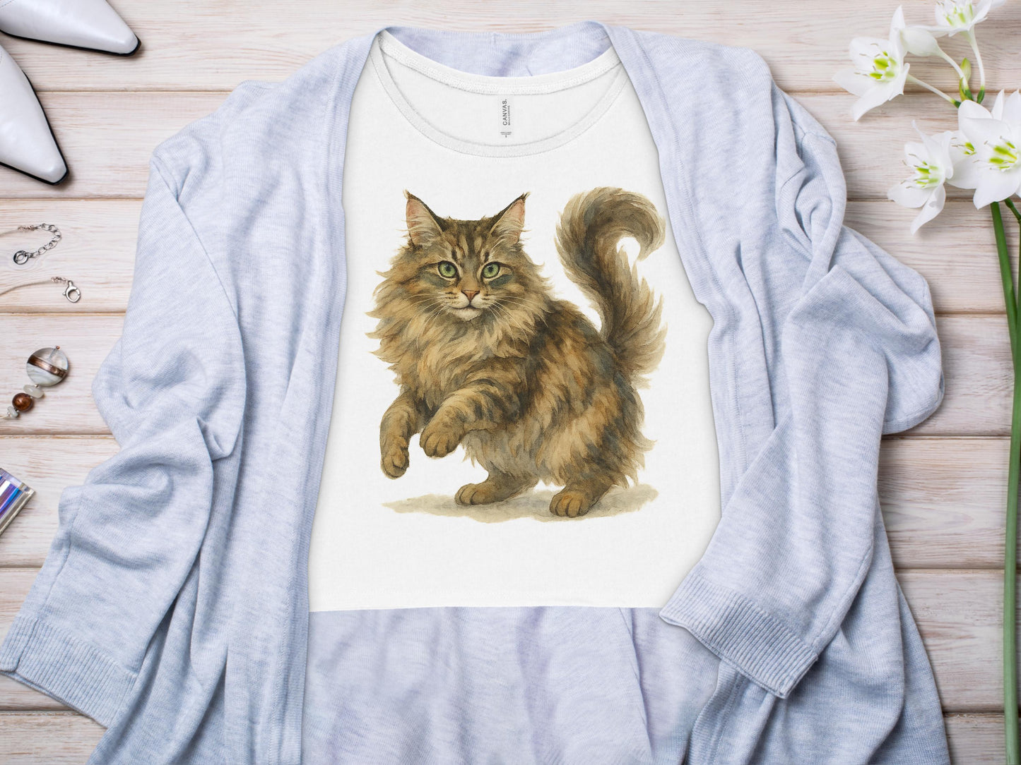 Cozy Cardigan with Adorable Cat Print product
