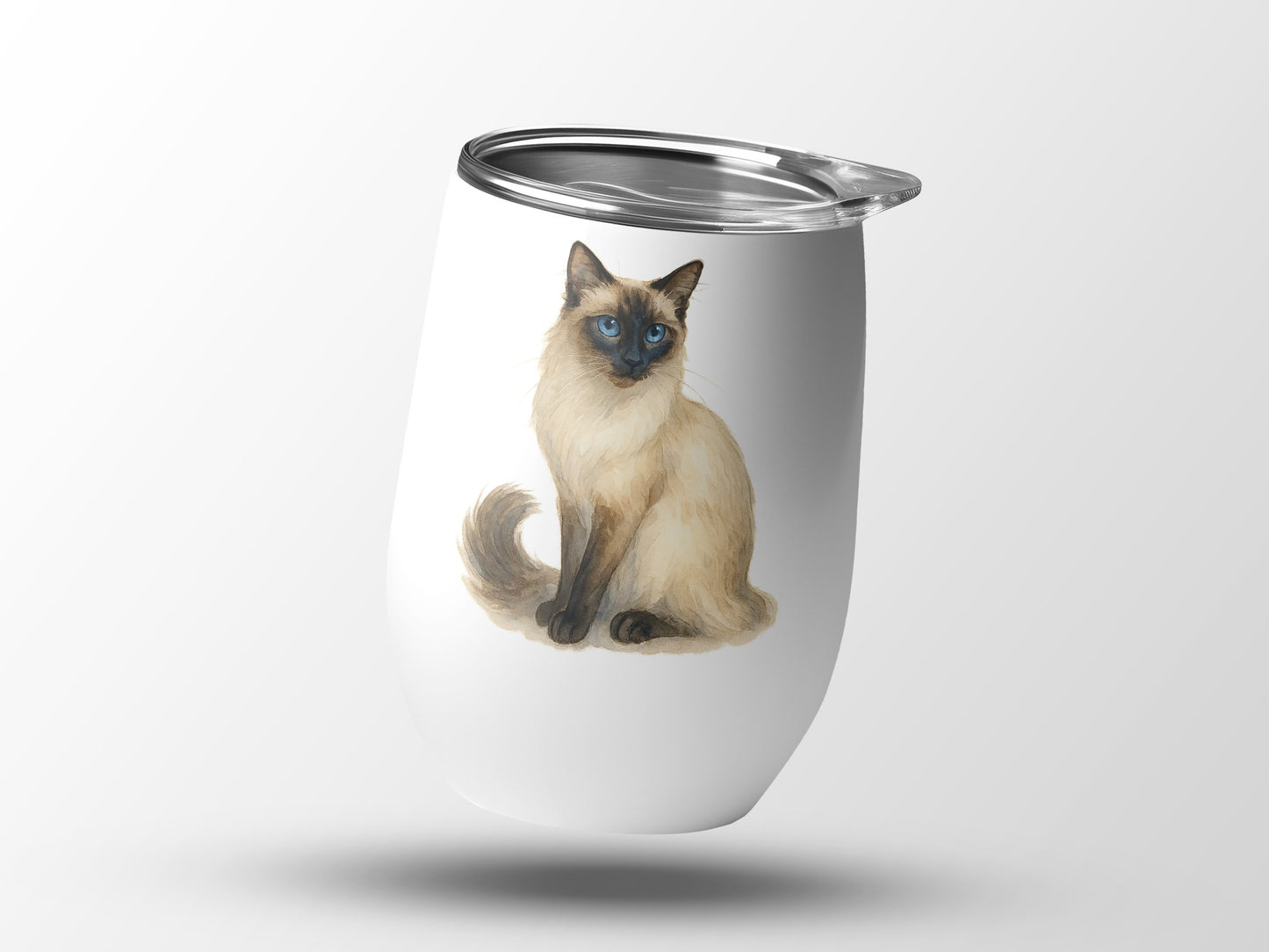 Elegant Siamese Cat Art on a Stylish Tumbler product