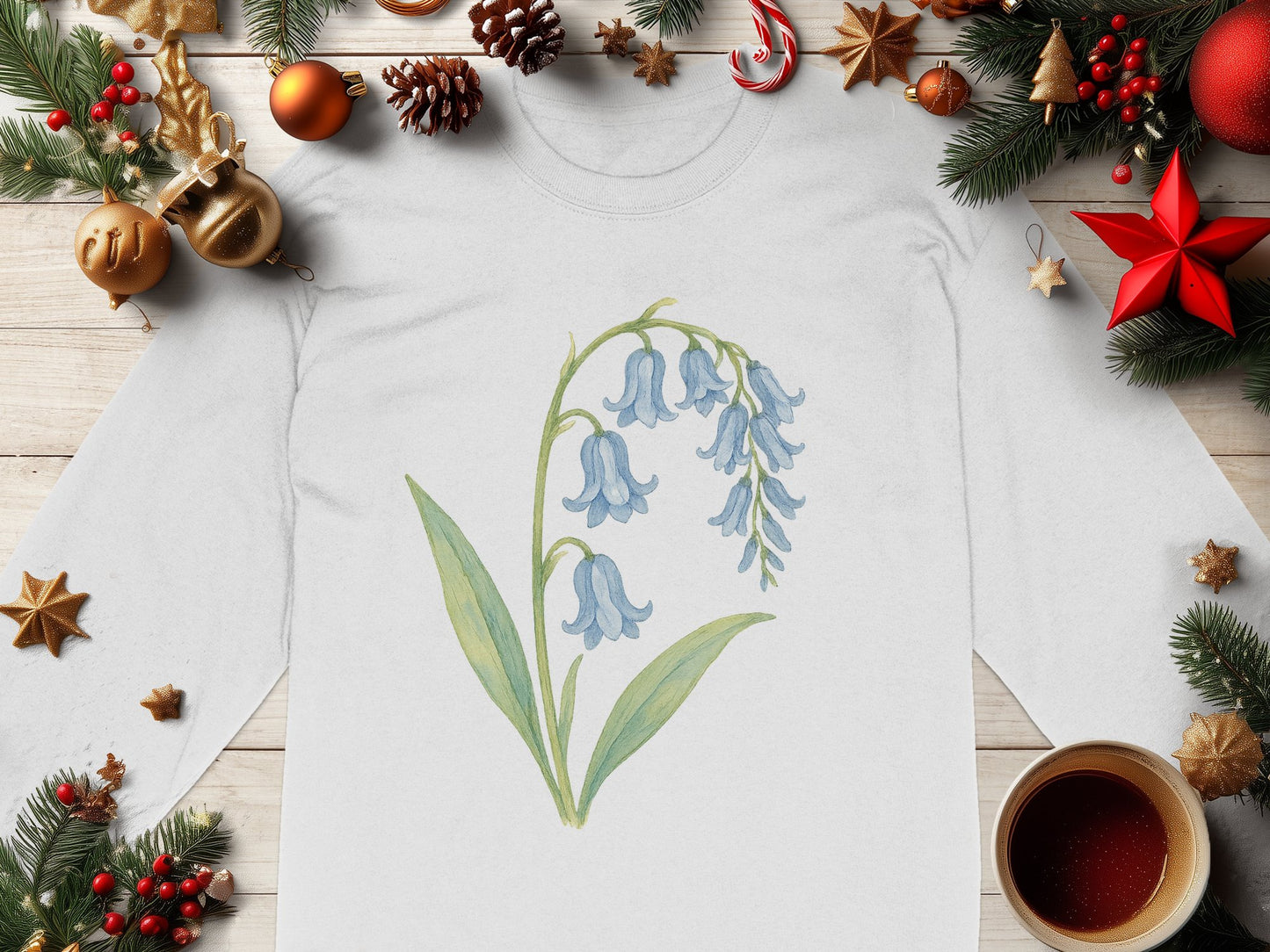 Elegant Floral Design Long Sleeve Shirt product