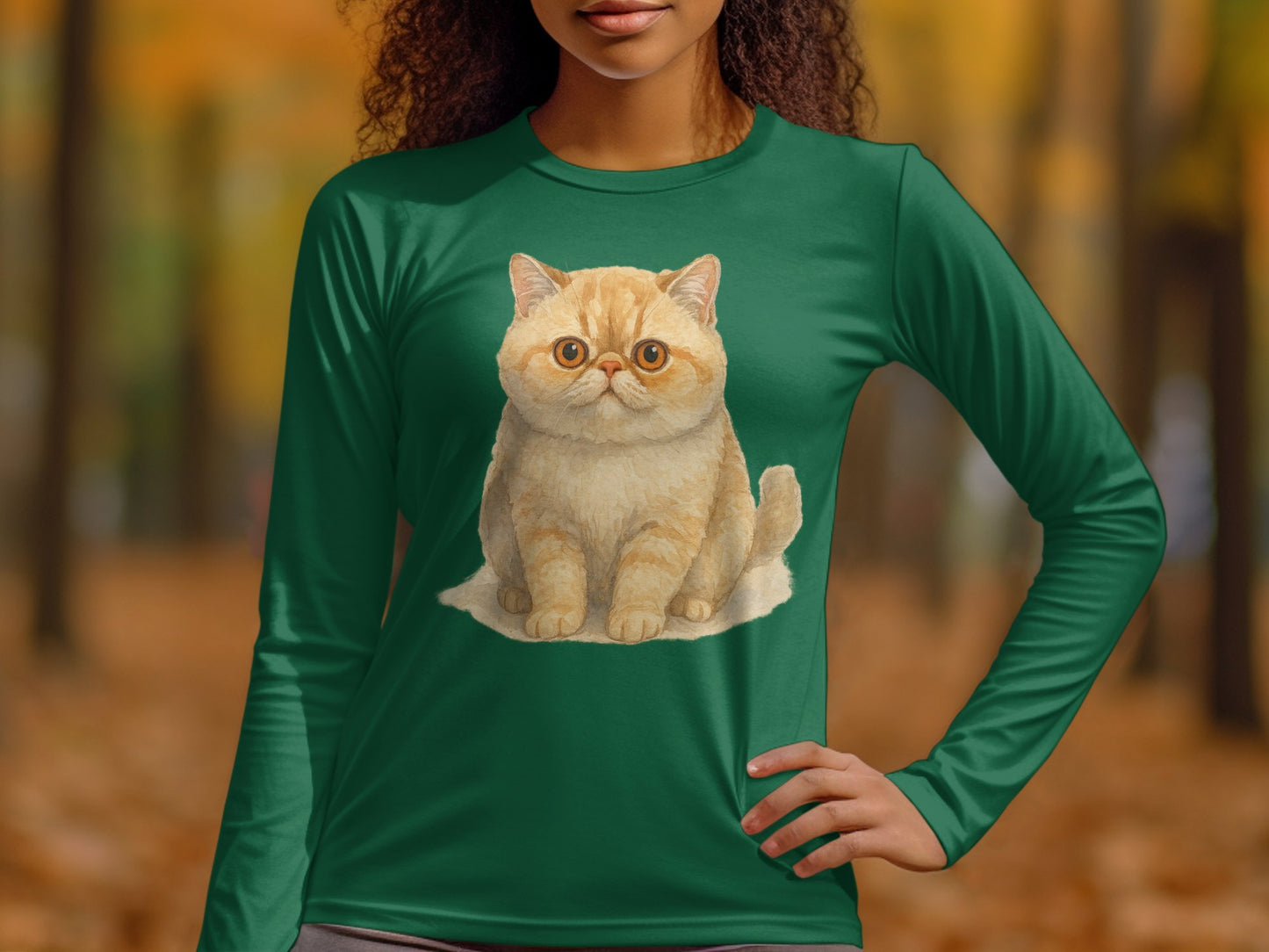 Adorable Cat Print Long Sleeve Shirt for Pet Lovers product