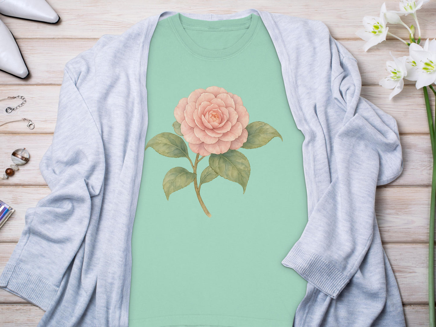 Elegant Floral Print Design Women's Clothing product