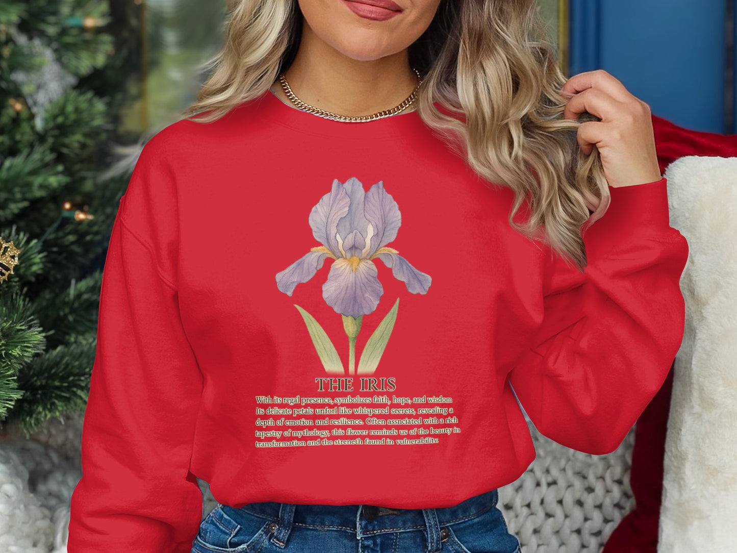 The Iris Flower Graphic Long Sleeve Shirt product