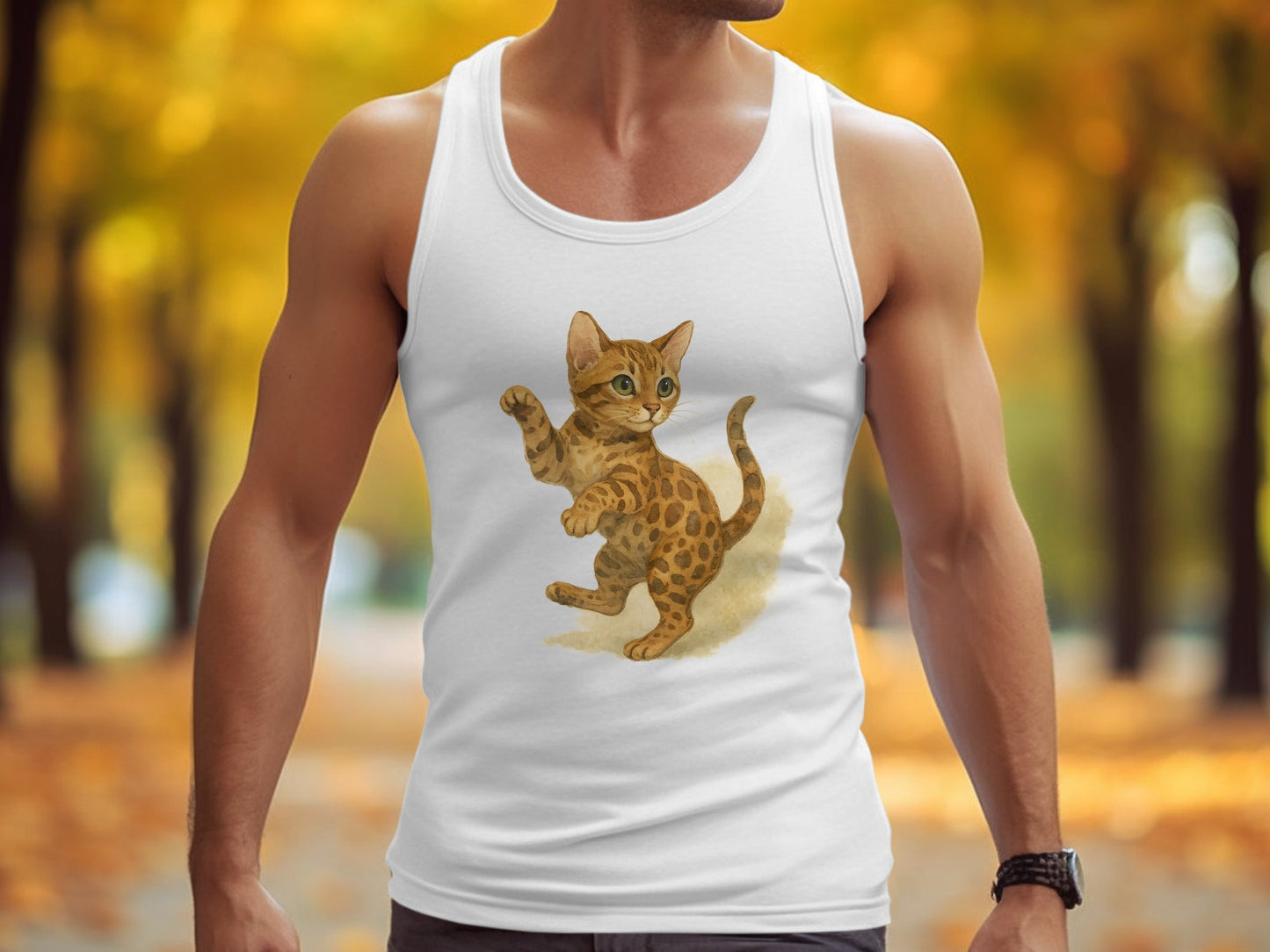 Playful Leopard Kitty Design Tank Top Product