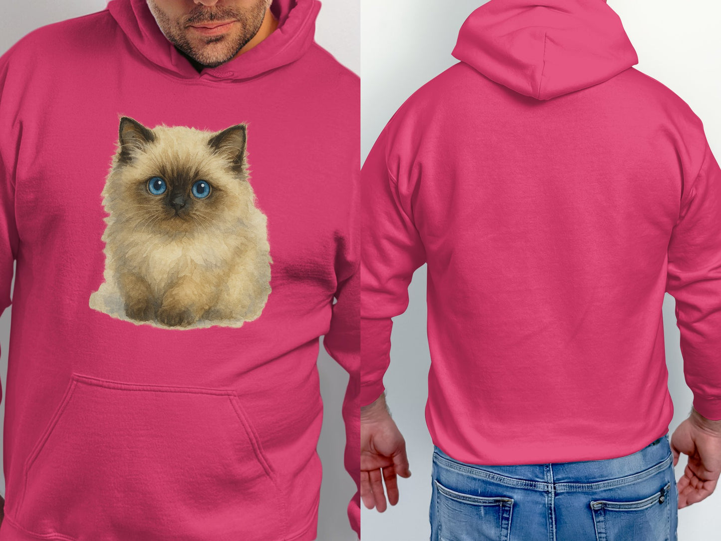 Adorable Kitten Print Hoodie Sweatshirt product type