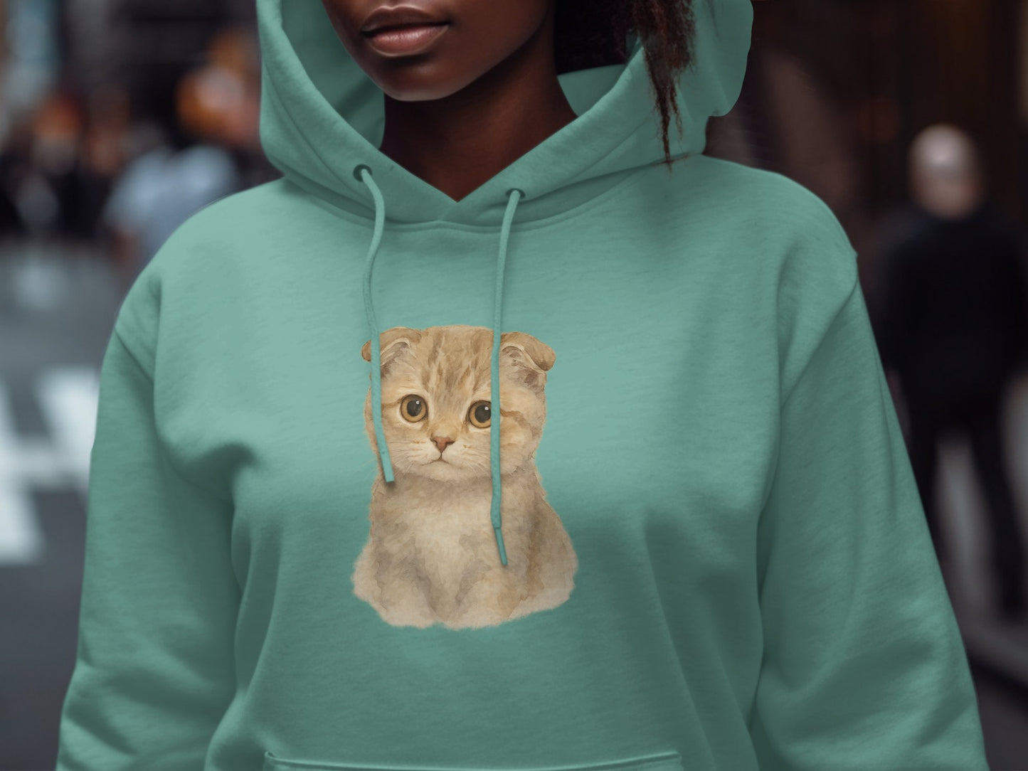 Cute Cat Graphic Print Hoodie product