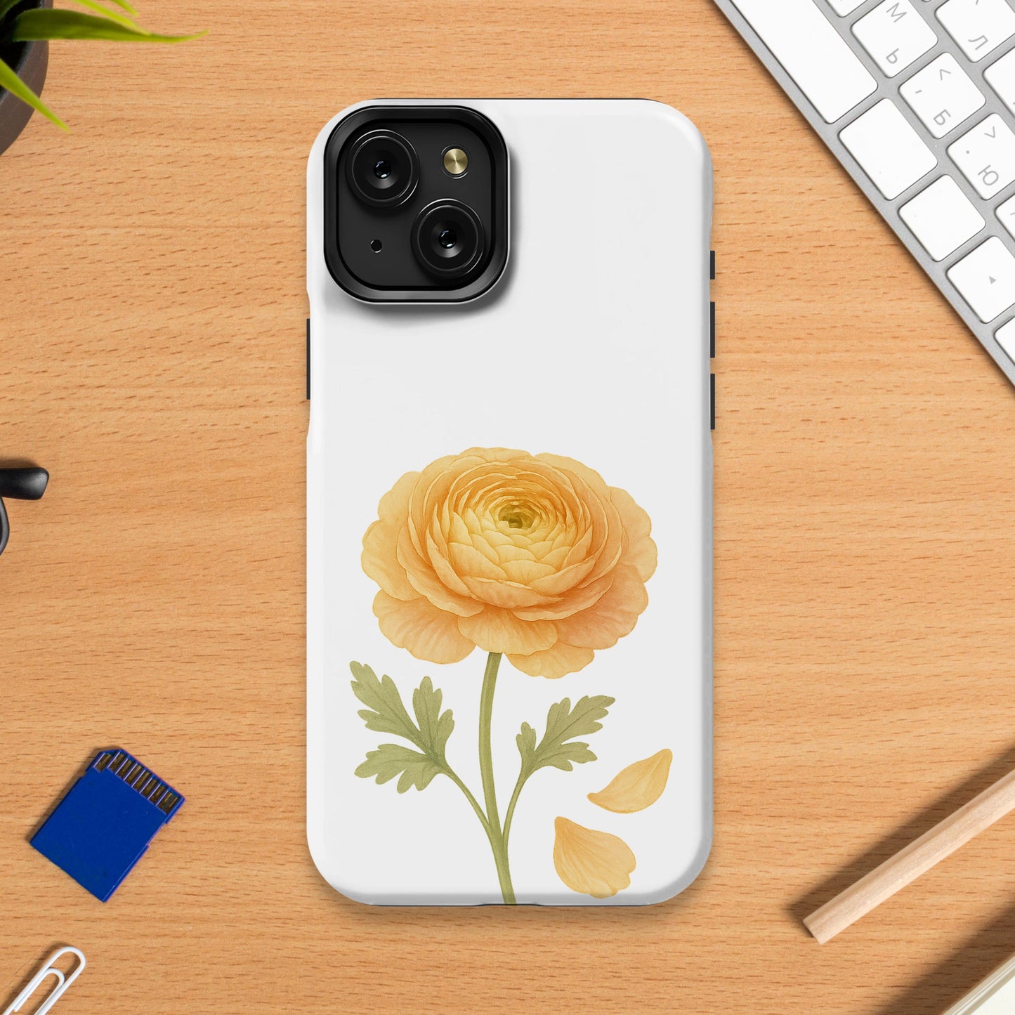 Yellow Flower Art Print Design Phone Case product