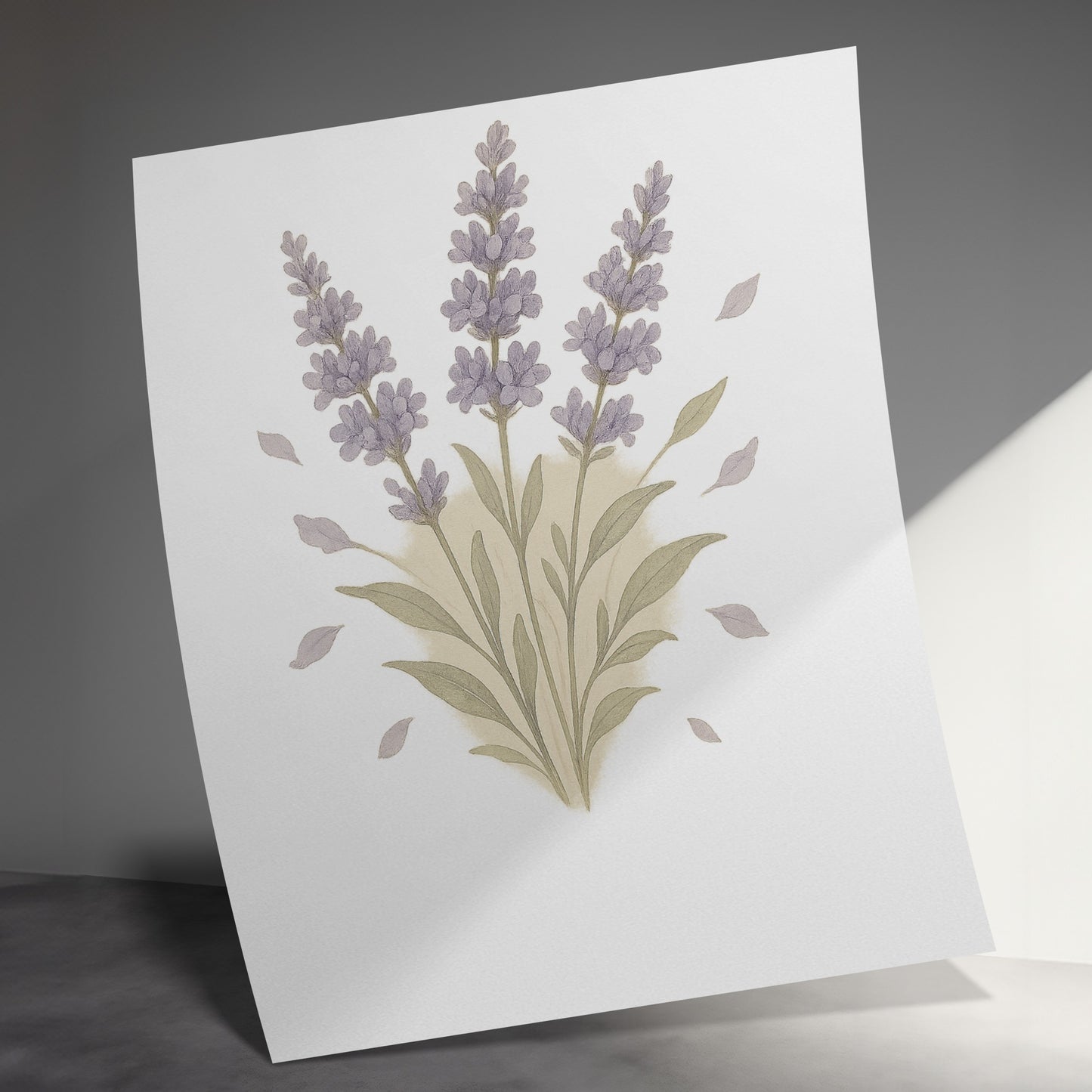 Wall art print featuring floral lavender design product