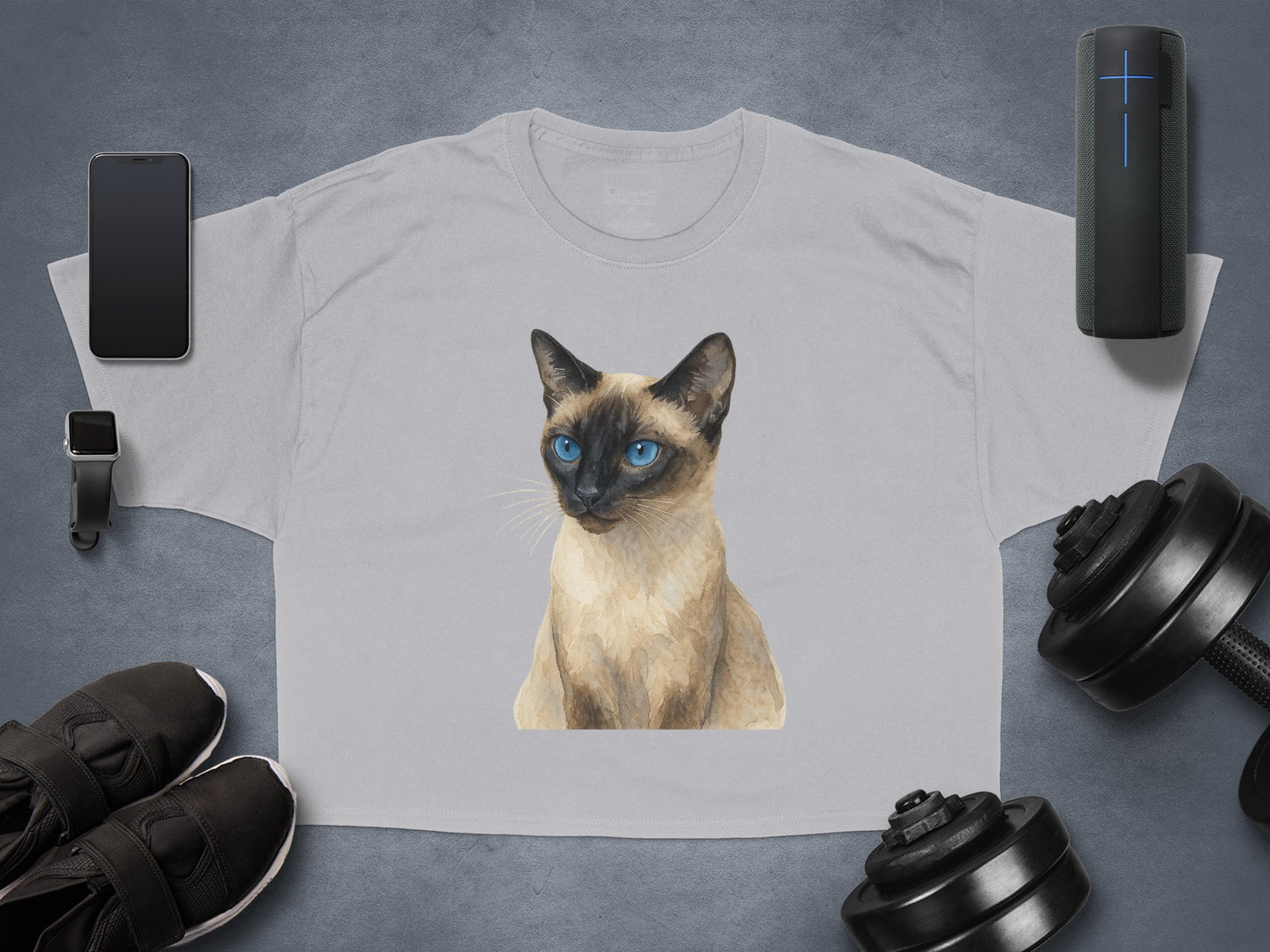 Stylish Cat Graphic Print Casual Tee Shirt product type