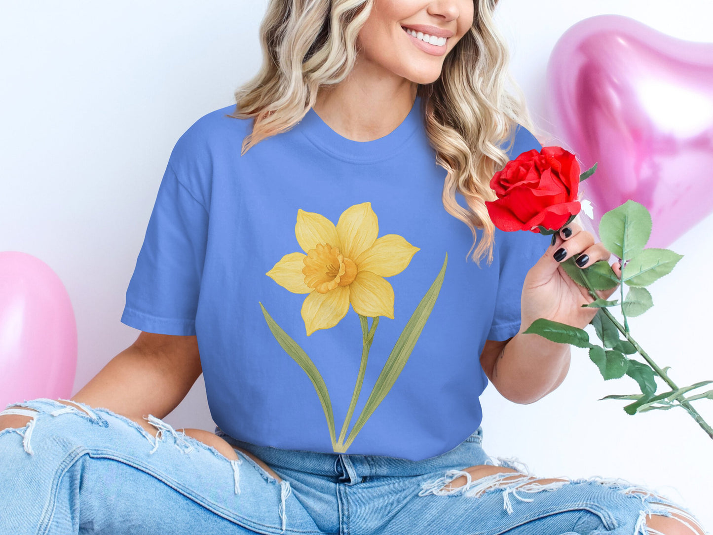 Vibrant Yellow Flower Graphic Women's Shirt product