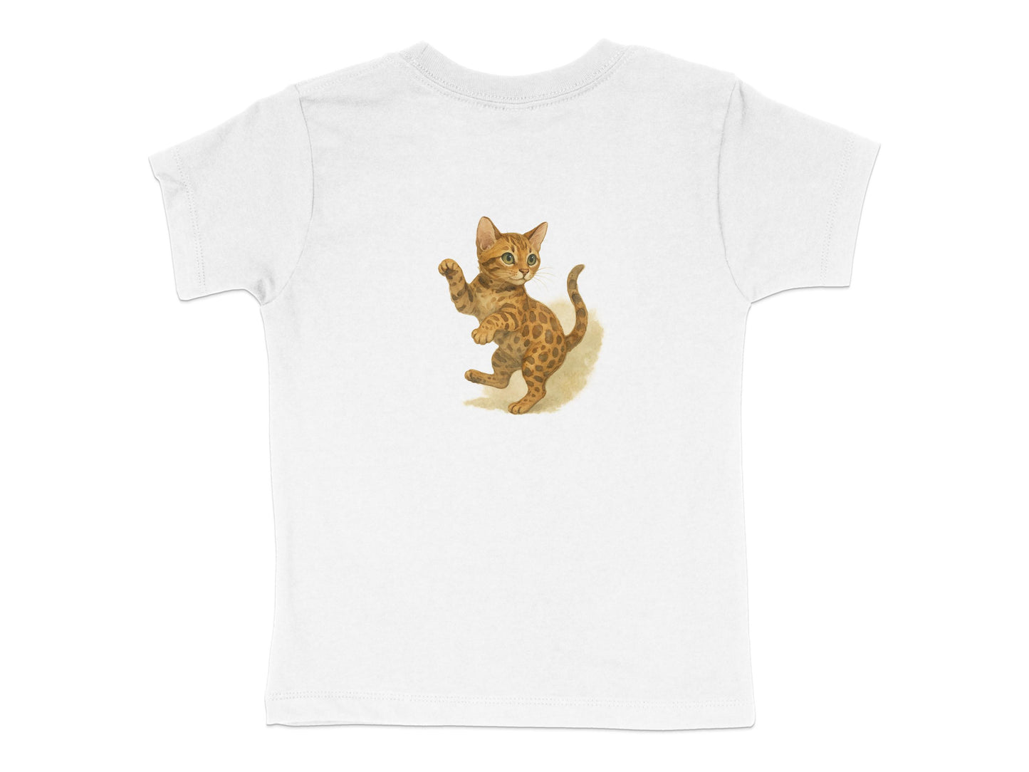 Adorable Kitten Printed Graphic White T-shirt product type