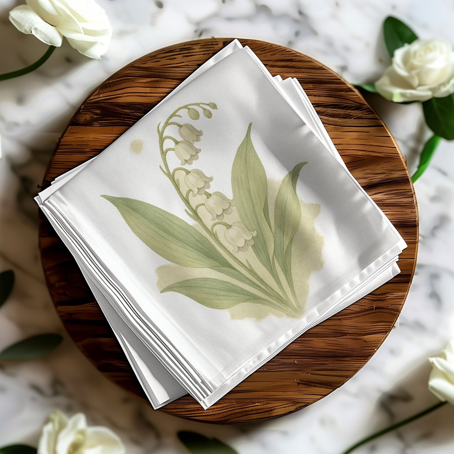 Elegant Floral Design Handkerchief Product