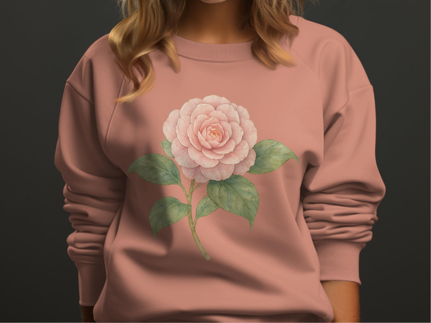 Beautiful Pink Floral Design Sweatshirt product type
