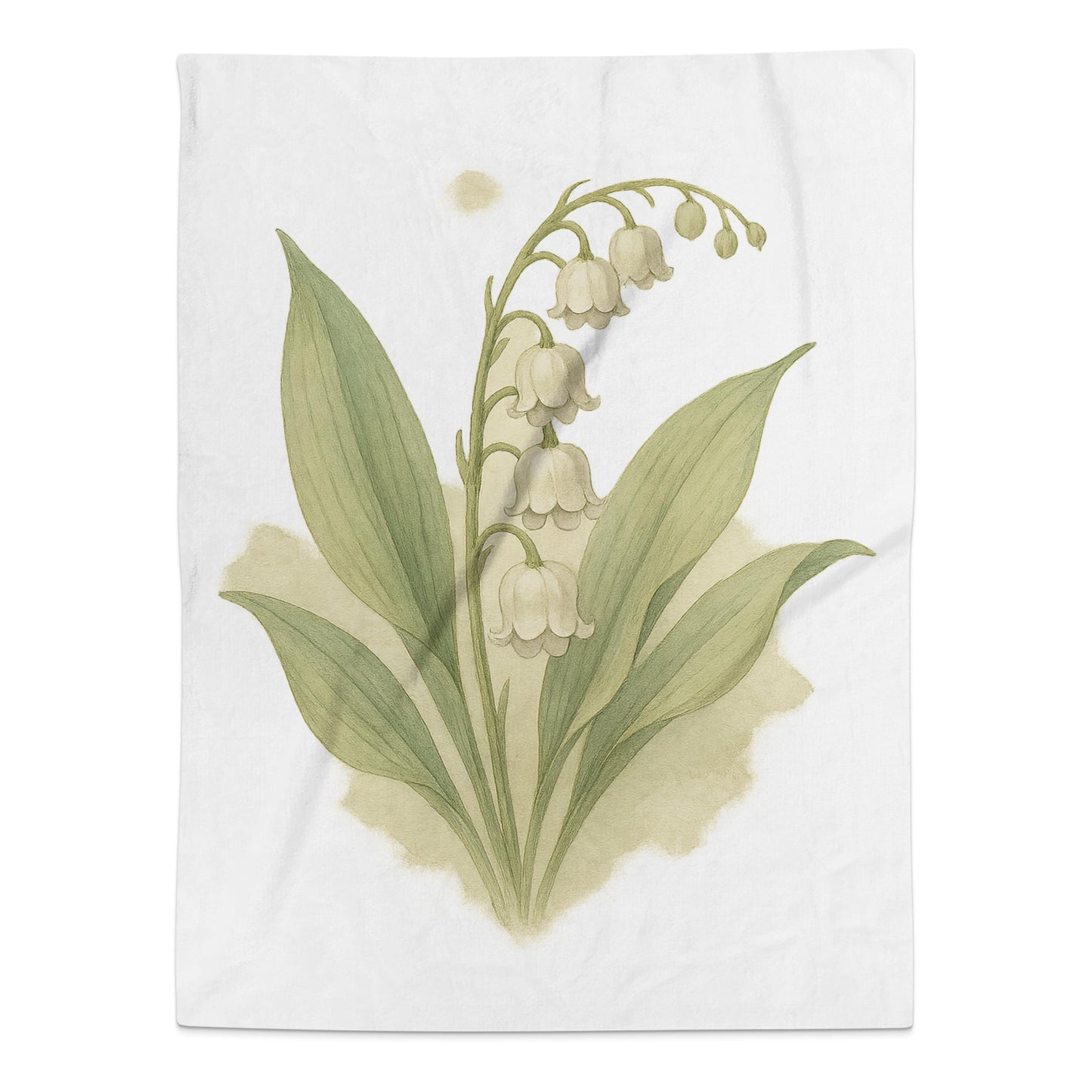 Charming Floral Design with Green Leaves Blanket product