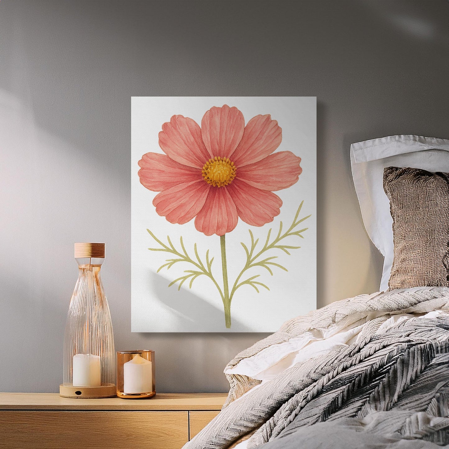 Vibrant Pink Cosmos Art Print Home Decor product
