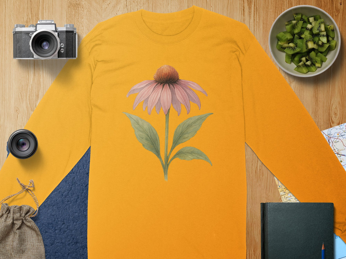 Botanical Flower Print Long Sleeve Shirt product type