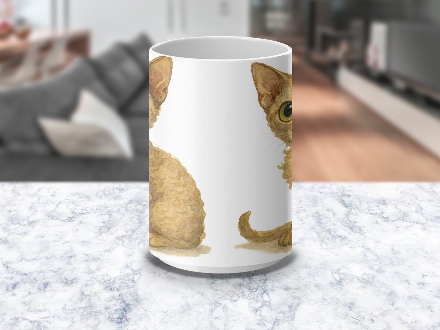 Adorable Kittens Artwork on White Ceramic Mug product