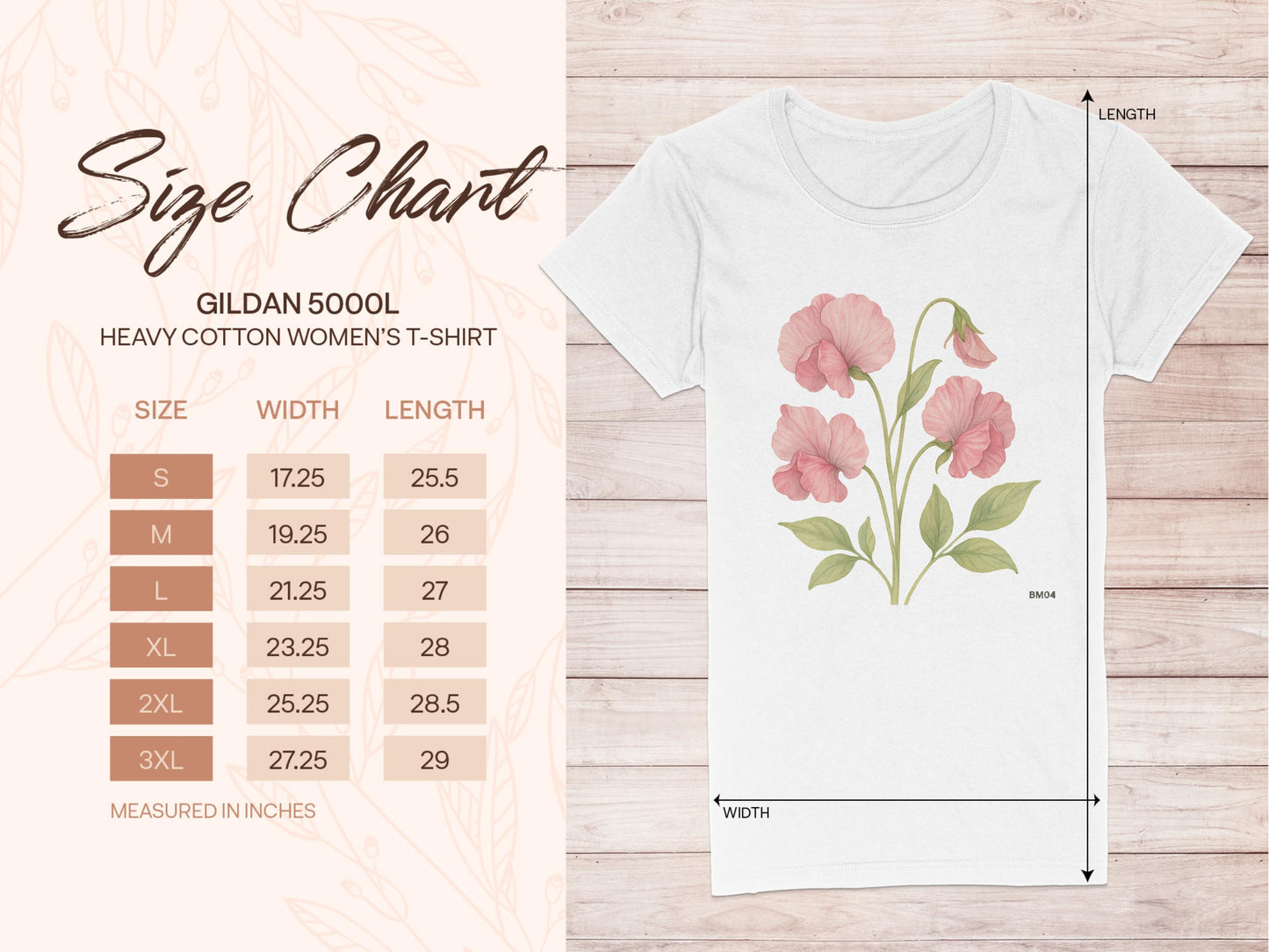 Floral Design White T-Shirt Women's Clothing Product