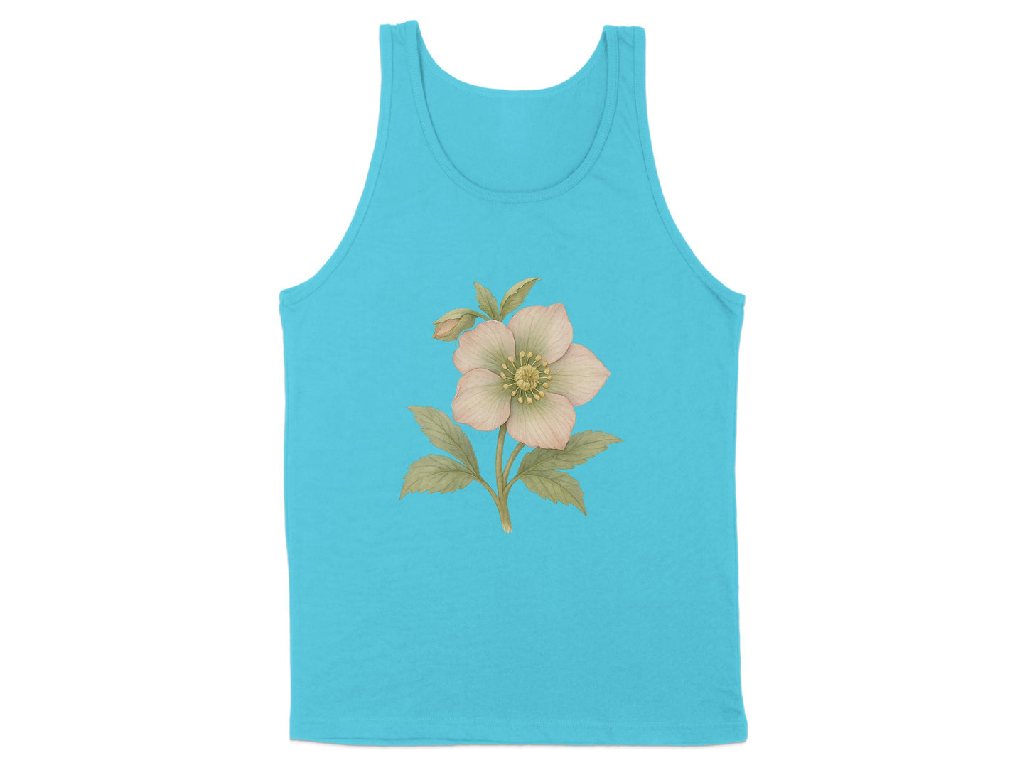 Floral Design on Light Blue Sleeveless Top product