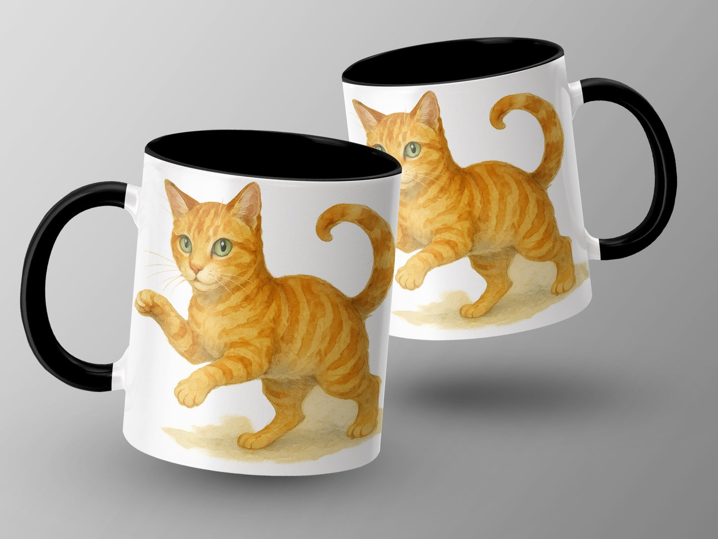 Adorable Orange Tabby Cat Artwork Coffee mug Product