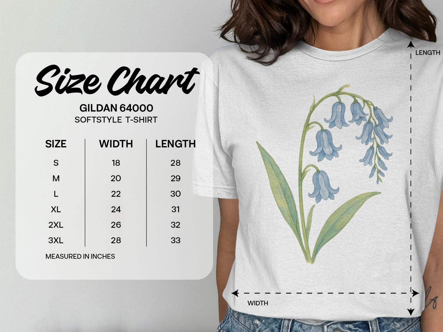Floral Bluebell Graphic Print Unisex T-Shirt product