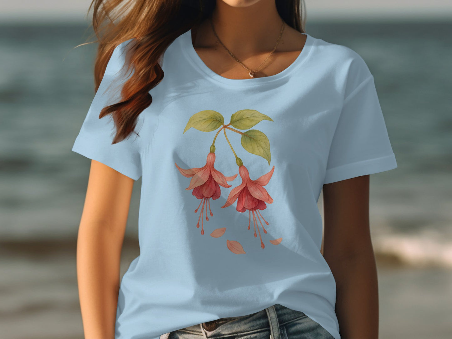 Floral Fuchsia Graphic Women's Casual T-Shirt product