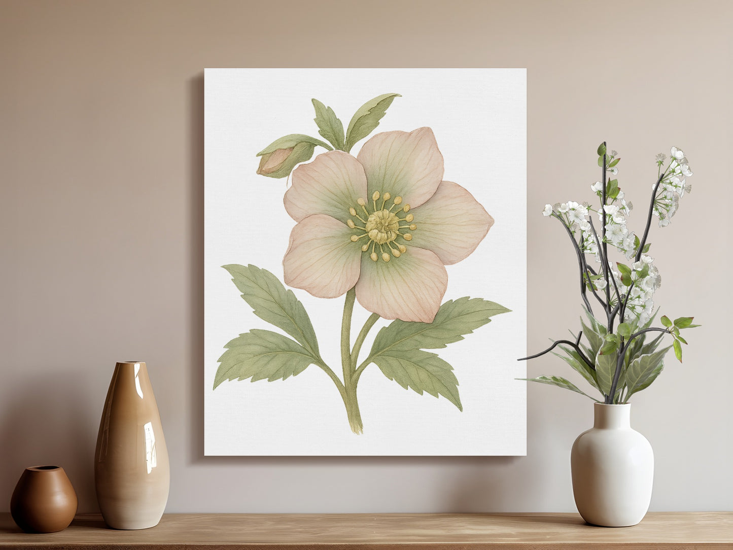 Elegant Floral Canvas Art for Home Decor product type